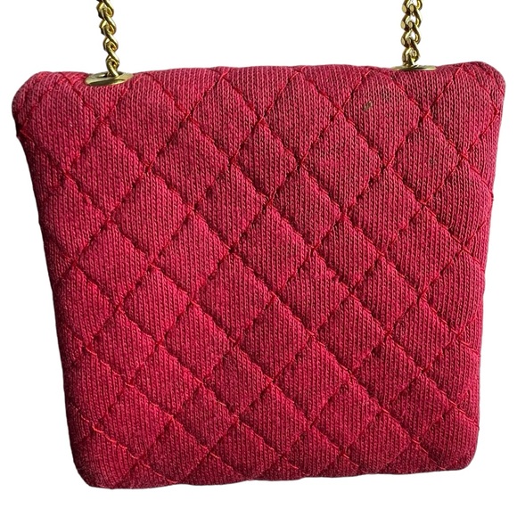 Chanel Vintage 1990 Red CC Mini Bag on Chain - Picture 9 of 10